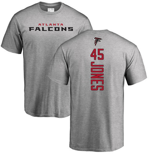 Atlanta Falcons Men Ash Deion Jones Backer NFL Football #45 T Shirt->atlanta falcons->NFL Jersey